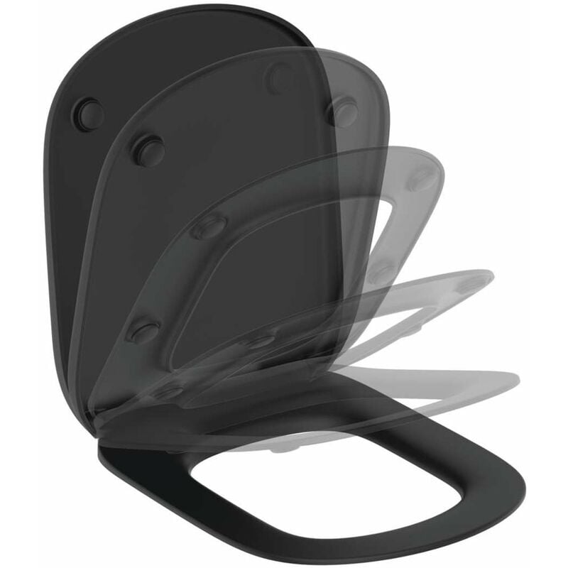 Ideal Standard - Tesi - Abattant wc softclose, noir T3529V3