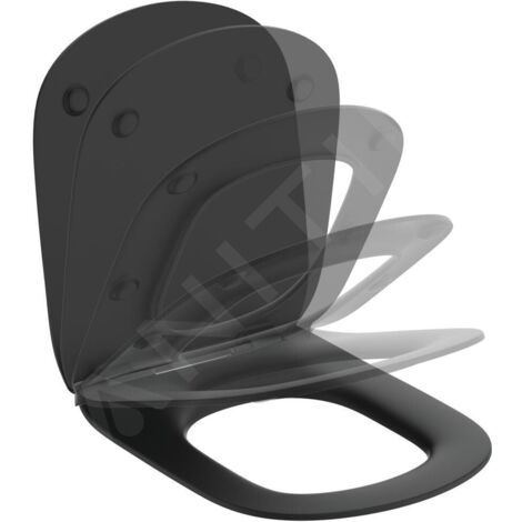 Ideal Standard Tesi - Abattant WC ultra plat, softclose,noir T3527V3