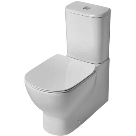 Ideal Standard Tesi Back to Wall Close Coupled Toilet with 4/2.6 Litre Cistern - Standard Seat