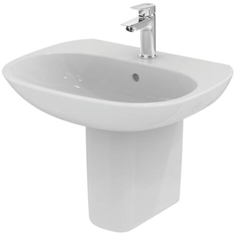 Ideal Standard Tesi Basin and Semi Pedestal 500mm Wide 1 Tap Hole