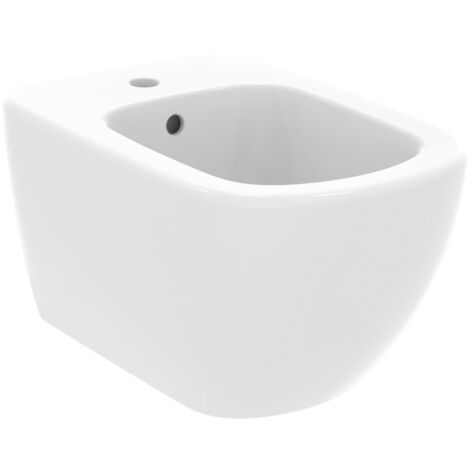 Ideal Standard Tesi bidet sospeso monoforo, con fissaggi nascosti, colore bianco seta finitura opaco T3552V1