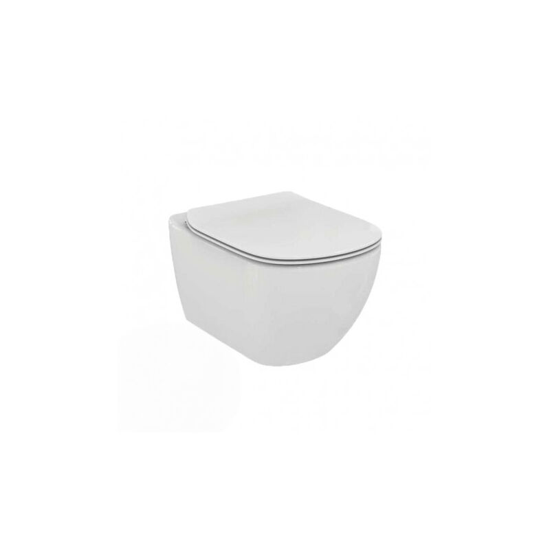 Cuvette de toilette suspendue Ideal Standard Tesi - T354601 - Avec abattant SoftClose - Technologie AquaBlade - Couleur blanche