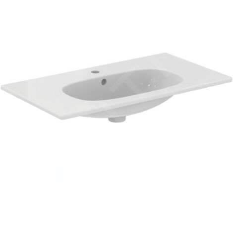 Ideal Standard Tesi - Lavabo à encastrer 825x450x165 mm, un trou pour mitigeur, blanc T350901