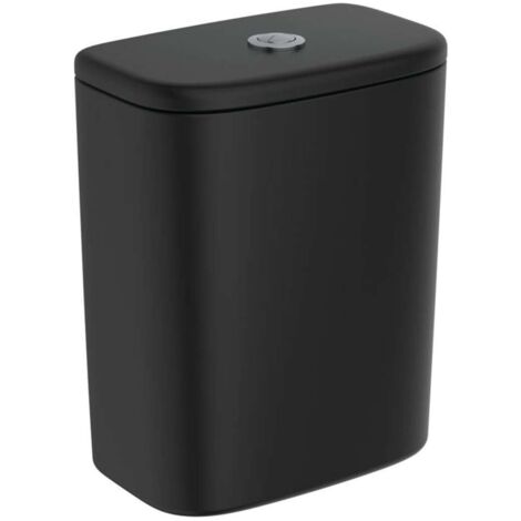 Ideal Standard Tesi - Réservoir de chasse d'eau, remplissage par le bas, noir soyeux T3568V3
