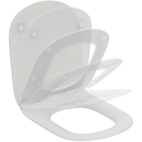Ideal Standard Tesi sedile slim con chiusura rallentata per vasi Tesi, colore bianco seta finitura opaco T3527V1