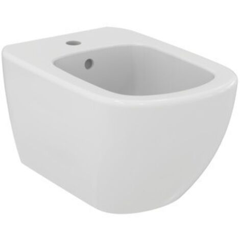 Ideal Standard Tesi - Wand-Bidet, 360x530 mm, mit Überlauf, mit Hahnloch, weiß T457001