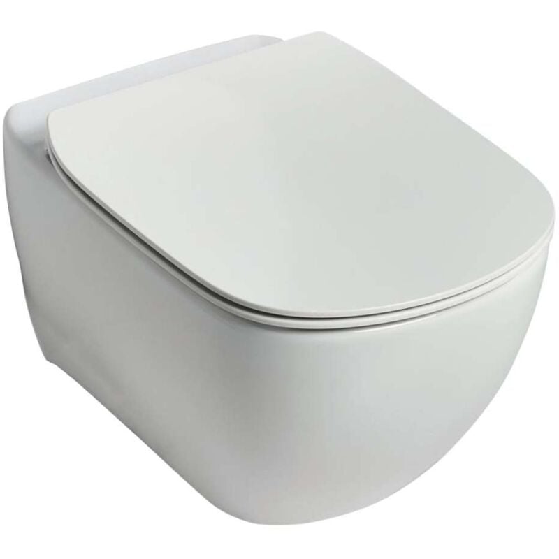 Ideal Standard - Tesi - wc suspendu avec abattant, SoftClose, AquaBlade, blanc mat T3546V1