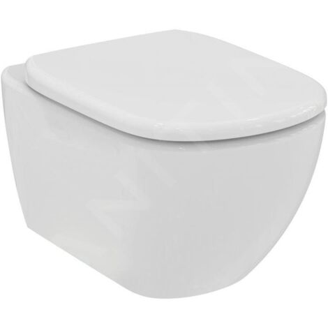 Ideal Standard Tesi - WC suspendu avec abattant SoftClose, RimLS+, blanc T536101