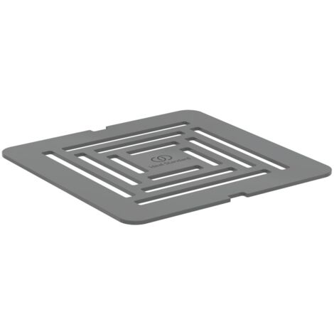 Ideal Standard - Ultra Flat S+, Griglia di scarico per piatto doccia, Acciaio Inossidabile, Grigio cemento