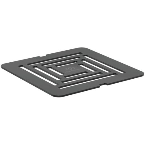 Ideal Standard - Ultra Flat S+, Griglia di scarico per piatto doccia, Acciaio Inossidabile, Nero