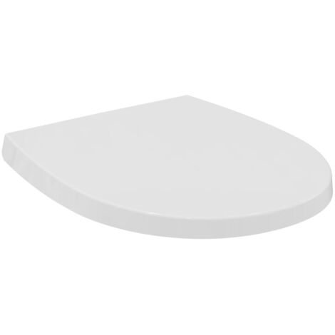 Ideal Standard - Universal, Tavoletta wc curva universale avvolgente, Copriwater arrotondato con chiusura rallentata, Antibatterico, Sgancio rapido, Urea, Bianco