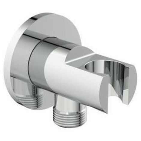 Ideal Standard Wandanschlussbogen Idealrain mit Brausehalter rund chrom BC807AA