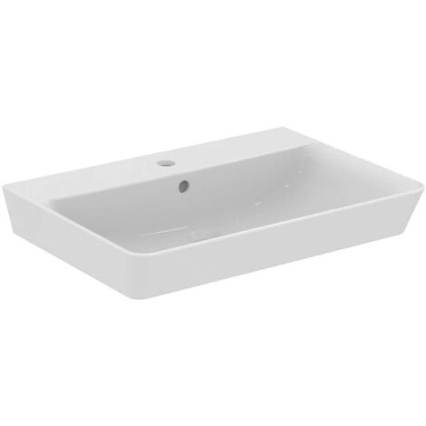 Ideal Standard Waschtisch CONNECT AIR CUBE 1 Hahnloch, mit Überlauf weiß weiß