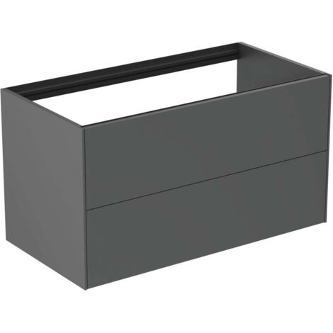 Ideal Standard - Waschtischunterschrank, 100x54x51 cm, 2 Schubladen, anthrazit matt T4357Y2