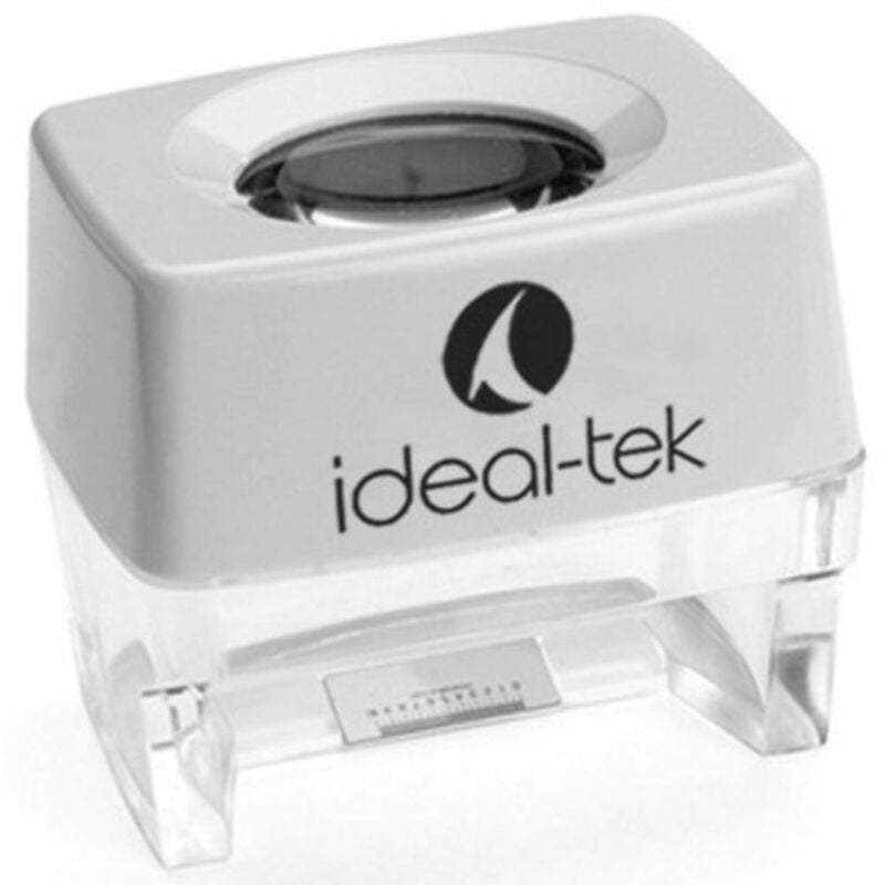 Ideal Tek 818-01 Loupe sur pied Grossissement: 8 x Lentille: (Ø) 24 mm blanc