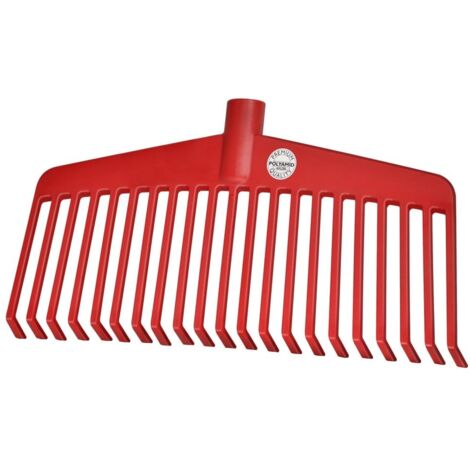 Idealspaten Laubbesen Nylon rot 21 Zinken, Arbeitsbreite 38 cm