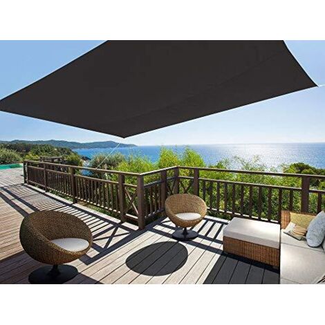 Ideanature Tela di oscuramento Rettangolare 2,45 x 3,45 m Poliestere Scivolano Anti UV 160 g/m2 Grigio Antracite, 500009, Grigio Antracite, 44 x 25 x 5 cm, 500009