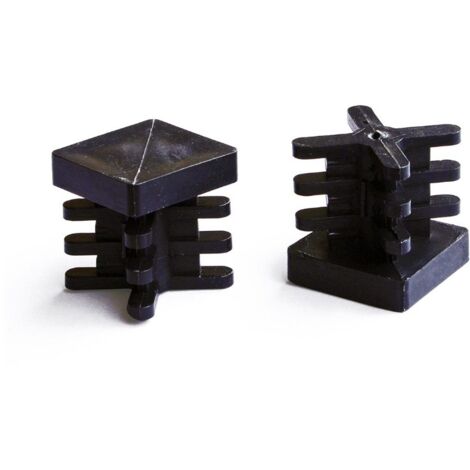 IDEARE MASIDEF - 4 PUNTALI INTERNI ALETTATI QUADRI NERI 35X35MM