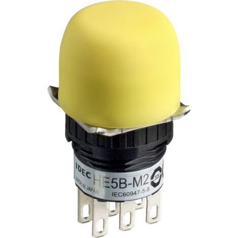 Idec HE5B-M2PY HE5B-M2PY Interruttore a bilanciere 125 V/AC, 30 V/DC 3 A 1 x On/Off/On Permanente (L x L x A) 20 x 20 x