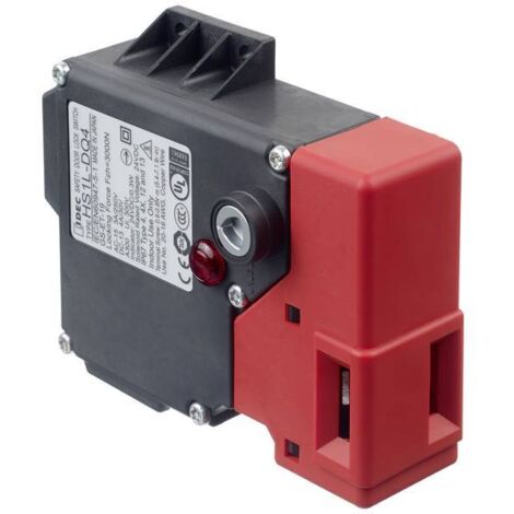 Idec HS1L-DQ44KMSR-R HS1L-DQ44KMSR-R Interruttore di sicurezza 250 V, 125 V, 30 V 10 A Molla di chiusura IP67 1 pz.