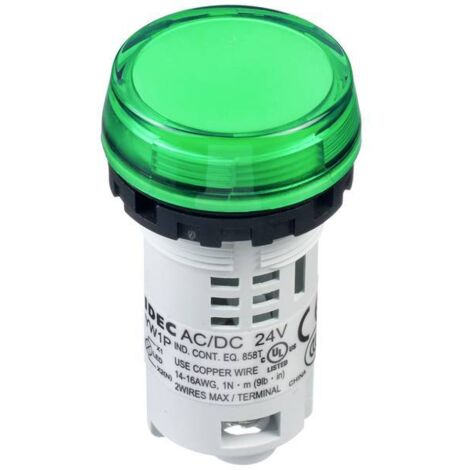 Idec Indicatore ottico Bianco-Verde 24 V/AC, 24 V/DC 1 pz.