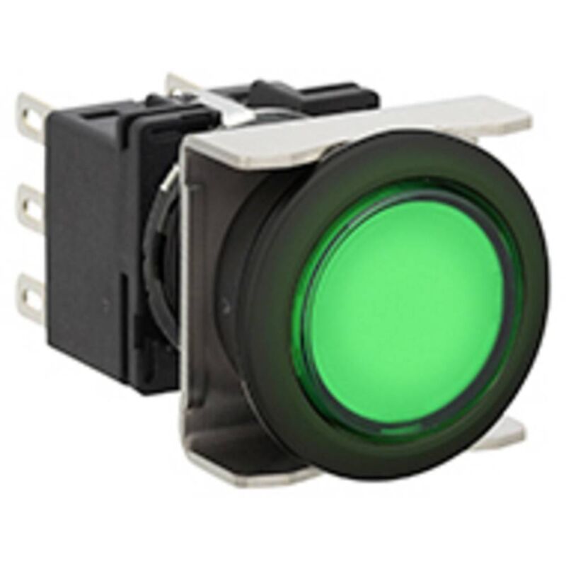 Idec - LB6L-M1T64G LB6L-M1T64G Bouton-poussoir lumineux à rappel 250 v, 125 v, 30 v 5 a 2 x Off/(On) à rappel (ø) 22 mm i