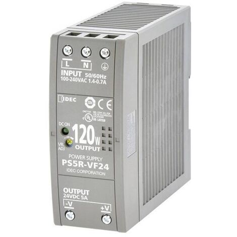 Idec PS5R-VF24 Alimentation rail DIN 5. A Nbr. de sorties:1 x Contenu 1 pc(s) Y031843