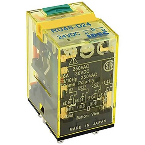 Idec RU Series Relais industriel Tension nominale: 24 V/DC Courant de commutation (max.): 6 A 1 pc(s