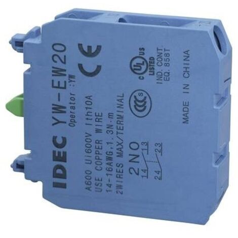 Idec YW-EW20 Elemento di contatto 2 NA Momentaneo 240 V/AC 1 pz.