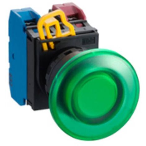 Idec YW1L-M4E10Q4R Pulsante illuminato 1 tasto Nero/Rosso 1 pz.