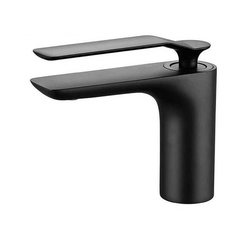 Ideko - Robinet de Lavabo Mitigeur Pour Vasque Robinet Mitigeur Design noir Laque En Laiton
