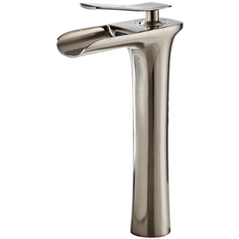 iDeko® Robinet Mitigeur lavabo cascade vasque salle de bain haut nickel bronzé