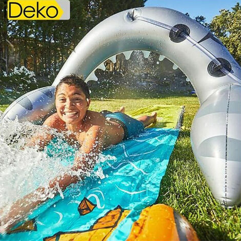 iDeko® Tapis de l'eau gonflable glissant Eau Piscine jeu eau plein air