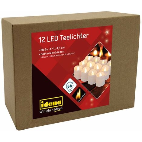 Paniate - Set 10 Candele Led a Batteria con Timer e Telecomando