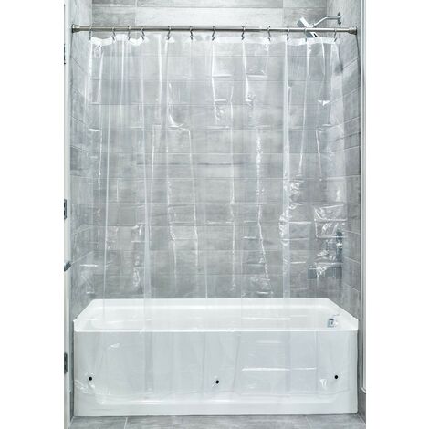iDesign 12052EU Fodera Doccia Anti-Muffa PEVA Diametro 3, 183 x 183 cm, Trasparente