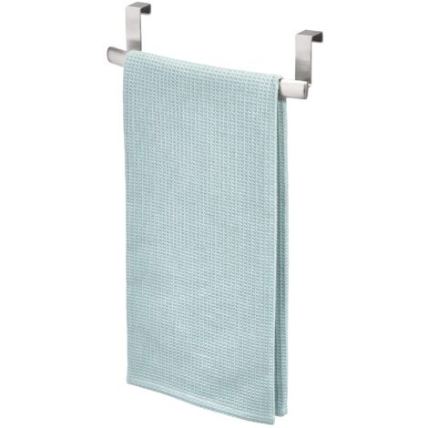 iDesign Axis Portasciugamani Da Appendere Di Forma Arrotondata, Piccolo Porta Salviette In Acciaio, Argento