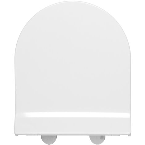 Idevit Asiento extraíble ultrafino con freno de caída para inodoro Alfa AL010 (AL030S)