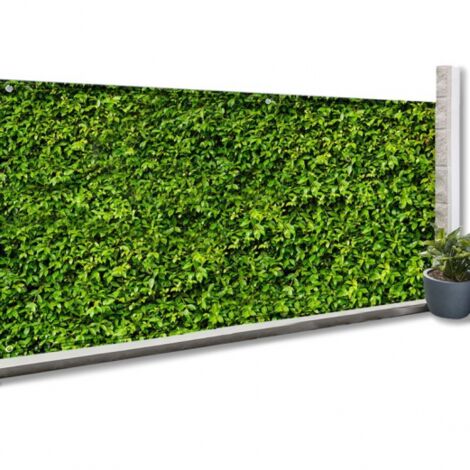Idmarket – Brise vue occultant 1,5 x 10 m – Imprimé feuillage haute qualité – 160 gr/m² polyester – Protection visuelle et vent