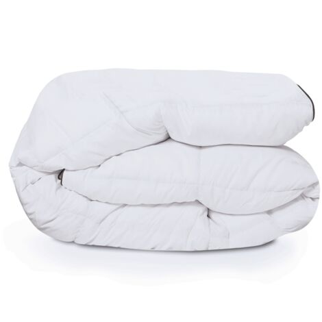 Idmarket – Couette 220x240 cm en plumes d'oie 500 g/m² – Traitement anti-acarien – Respirante et moelleuse – Certifiée OEKO TEX