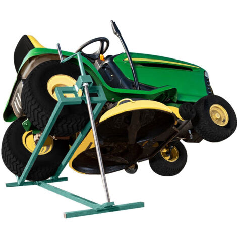 Idmarket – Cric lève tracteur tondeuse 400 kg – Charge maximale 400 kg – Inclinaison 60° – Système de verrouillage anti-basculement