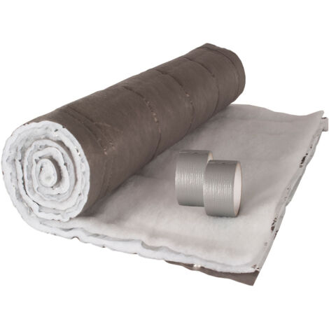 Idmarket – Kit isolation thermique pour porte de service 210 x 85 cm – 1 voile polypropylène – 2 intercalaires métallisés – Réduction consommation chauffage