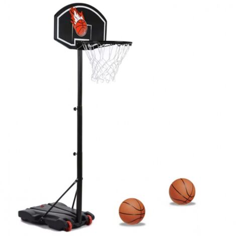 Idmarket – Panier de basket sur pied hauteur réglable 140 à 210 cm – Base remplissable pour stabilité – Utilisation intérieure et extérieure