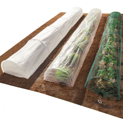 Idmarket – Set de 3 serres tunnel de forçage accordéon 4m – Housses hiver, printemps, été – Arceaux galvanisés – Installation rapide sans outils