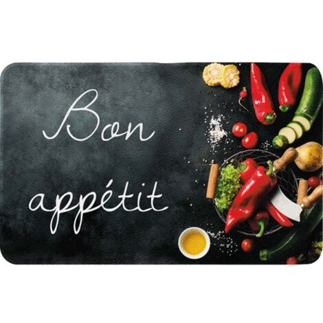 idmat Bon appétit Tapis de Cuisine Multicolor 50x80 cm