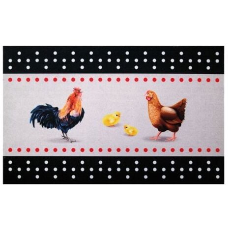 Tapis cuisine 50x80 cm poules - IDMAT