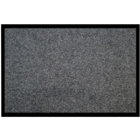 idmat Tapis d'entrée moderne gris foncé 40 x 60 cm