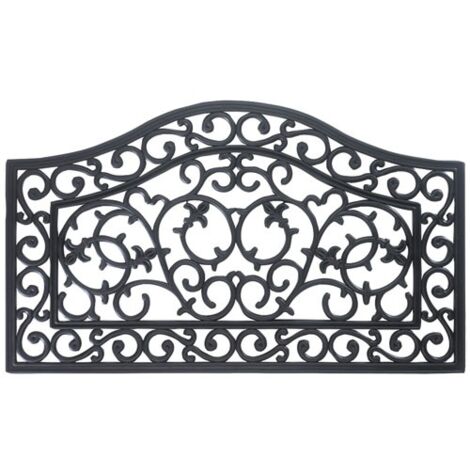 Idmat Tapis Grattant Noir 45x75 cm Extérieur