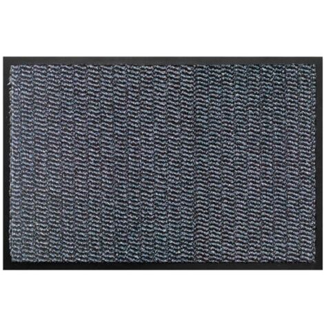 idmat Tapis moderne bleu 60 x 80 cm éco-responsable
