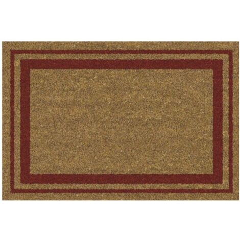 Idmat Tapis Naturel Rouge 40 x 60 cm Rectangulaire
