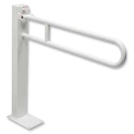Idral – Barre d'appui pliante sur colonne peinte EASY – Charge 150 Kg – Tube acier diamètre 30 mm – Finition peinture époxy RAL 9010 - 12006V-70